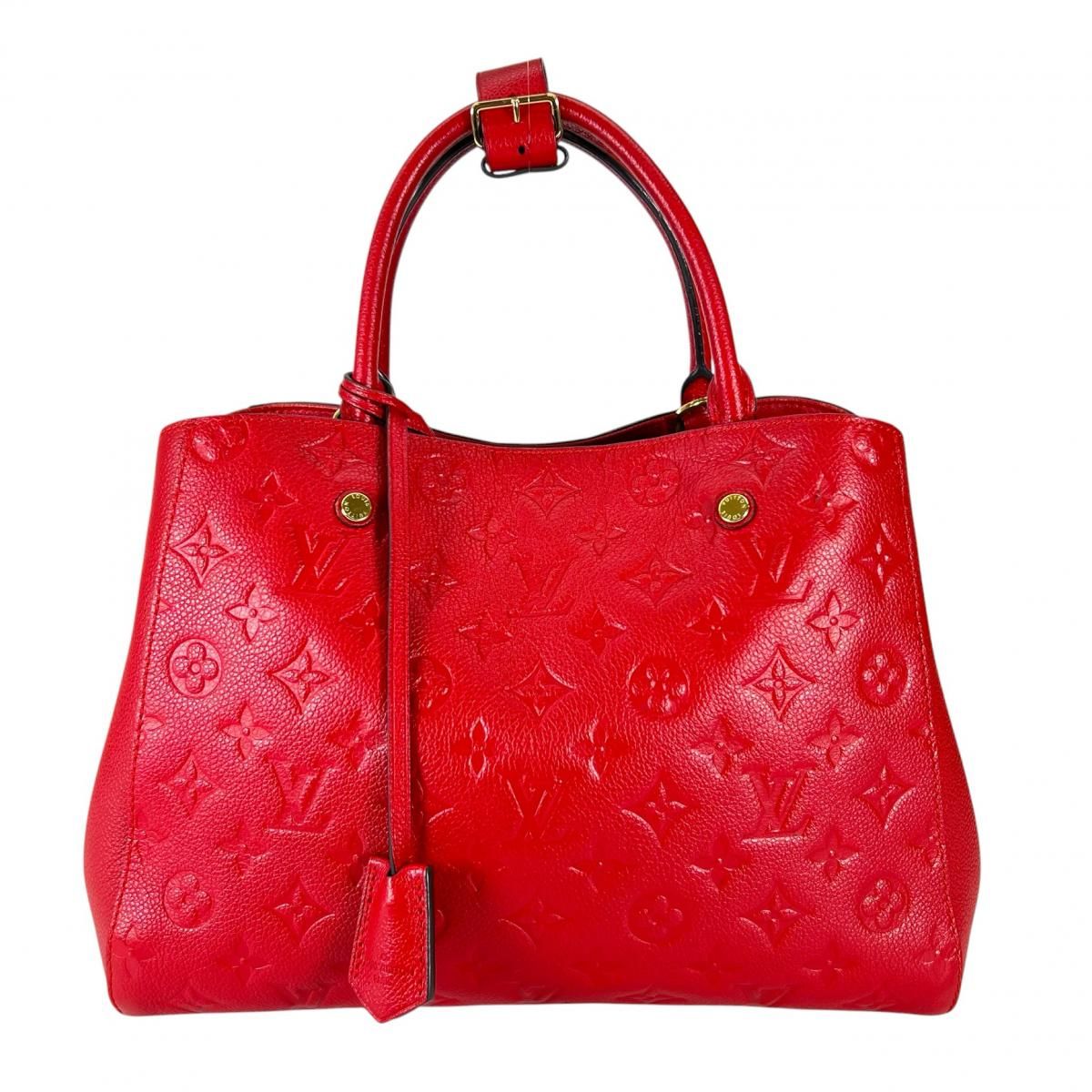 Louis Vuitton Cerise Shoulder Montaigne MM Handbag Red