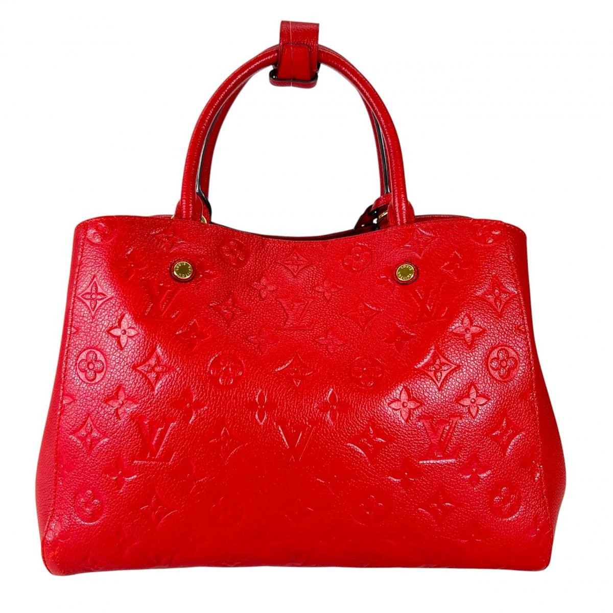 Louis Vuitton Cerise Shoulder Montaigne MM Handbag Red — view 2