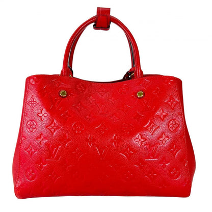 Louis Vuitton Cerise Shoulder Montaigne MM Handbag Red — view 2