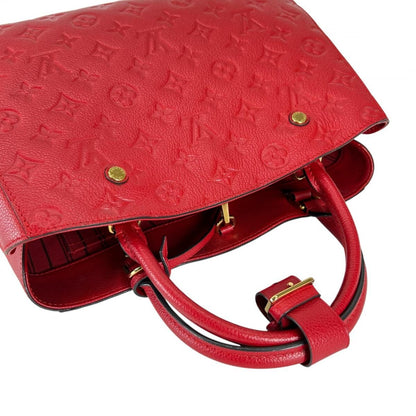 Louis Vuitton Cerise Shoulder Montaigne MM Handbag Red — view 9