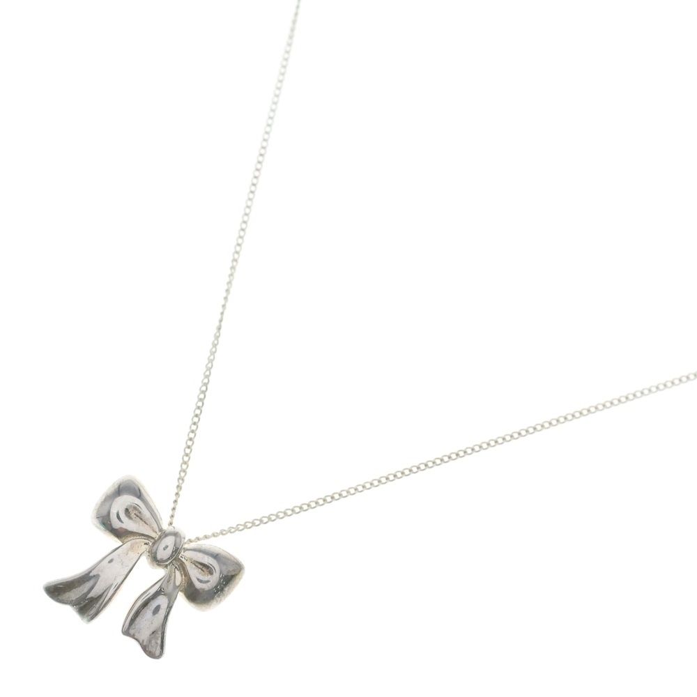 Tiffany & Co Ribbon Necklace Silver