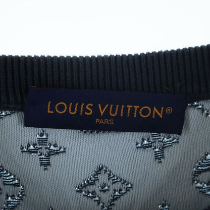 Louis Vuitton Gradient Monogram Crew Neck Long Sleeve Knit Sweater Navy Uso — view 6