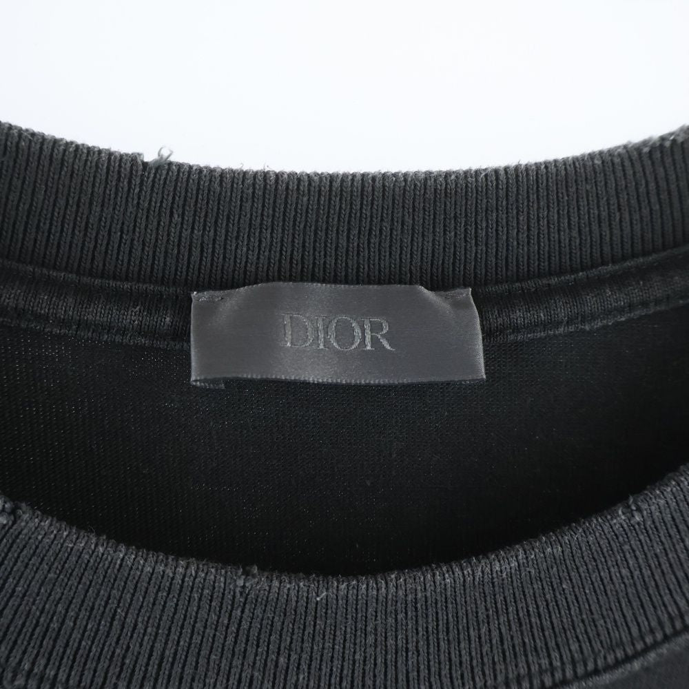 Dior Lilly of the Valley T-shirts Distressed Crew Neck Short Sleeve T-Shirt — view 7