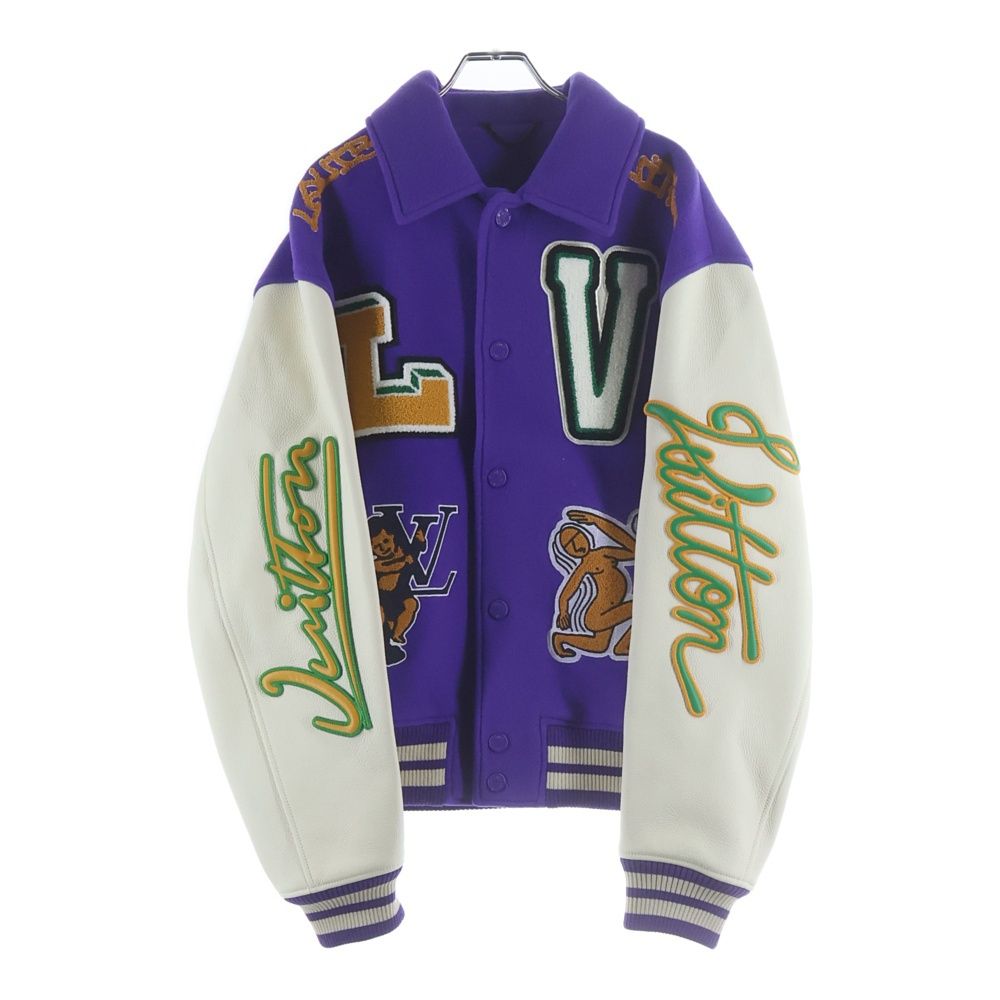 Louis Vuitton Multi Patched Mix Leather Varsity Patch Mix Jacket Stadium Jumper