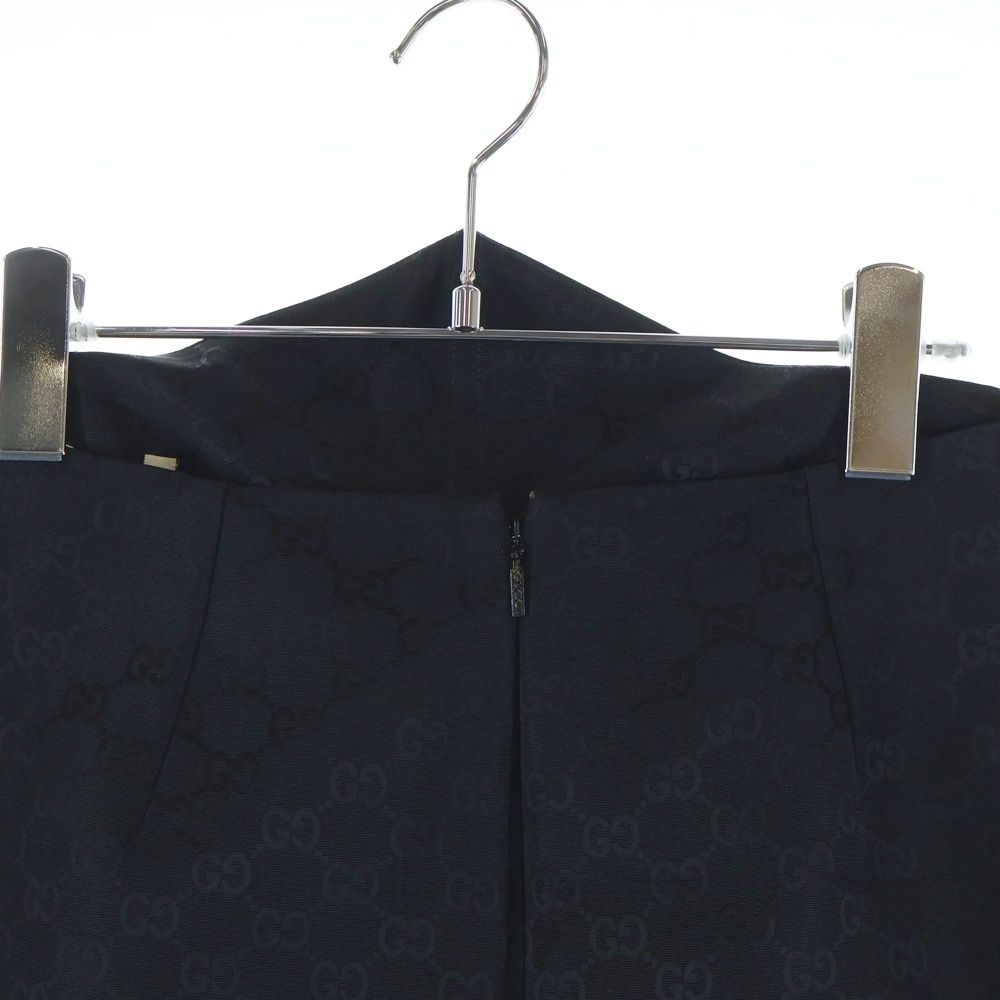 Gucci GG Print Tight Long Skirt Black — view 4