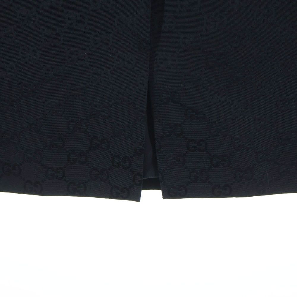 Gucci GG Print Tight Long Skirt Black — view 5