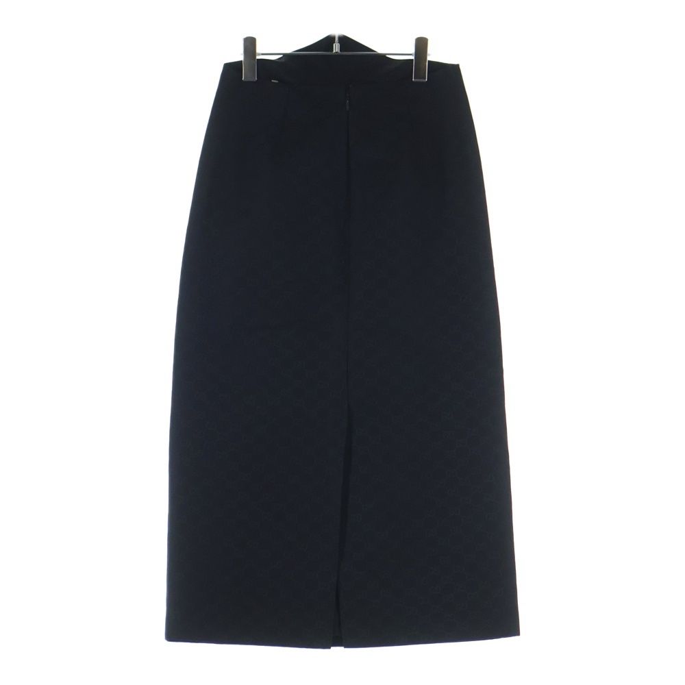 Gucci GG Print Tight Long Skirt Black — view 2