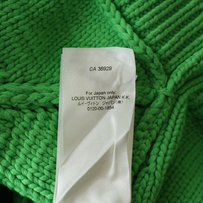 Louis Vuitton LV Logo Plate Crew Neck Long Sleeve Pullover Sweater Green — view 8