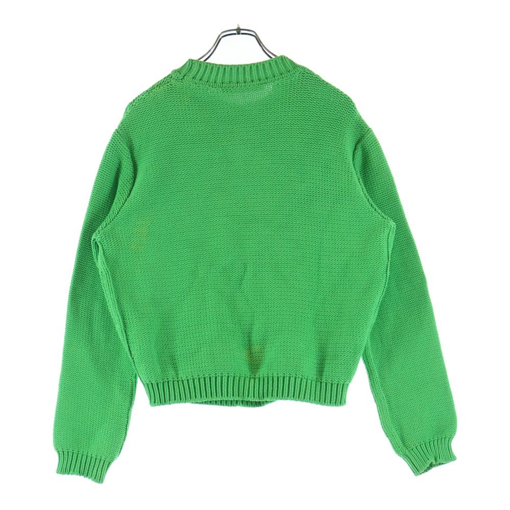 Louis Vuitton LV Logo Plate Crew Neck Long Sleeve Pullover Sweater Green — view 2