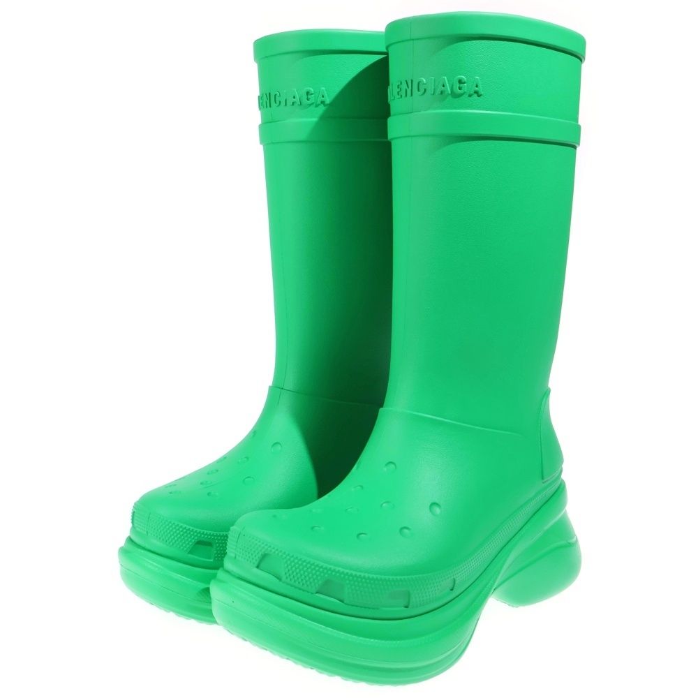 Balenciaga Rubber Crocs Boots Long Green — view 2