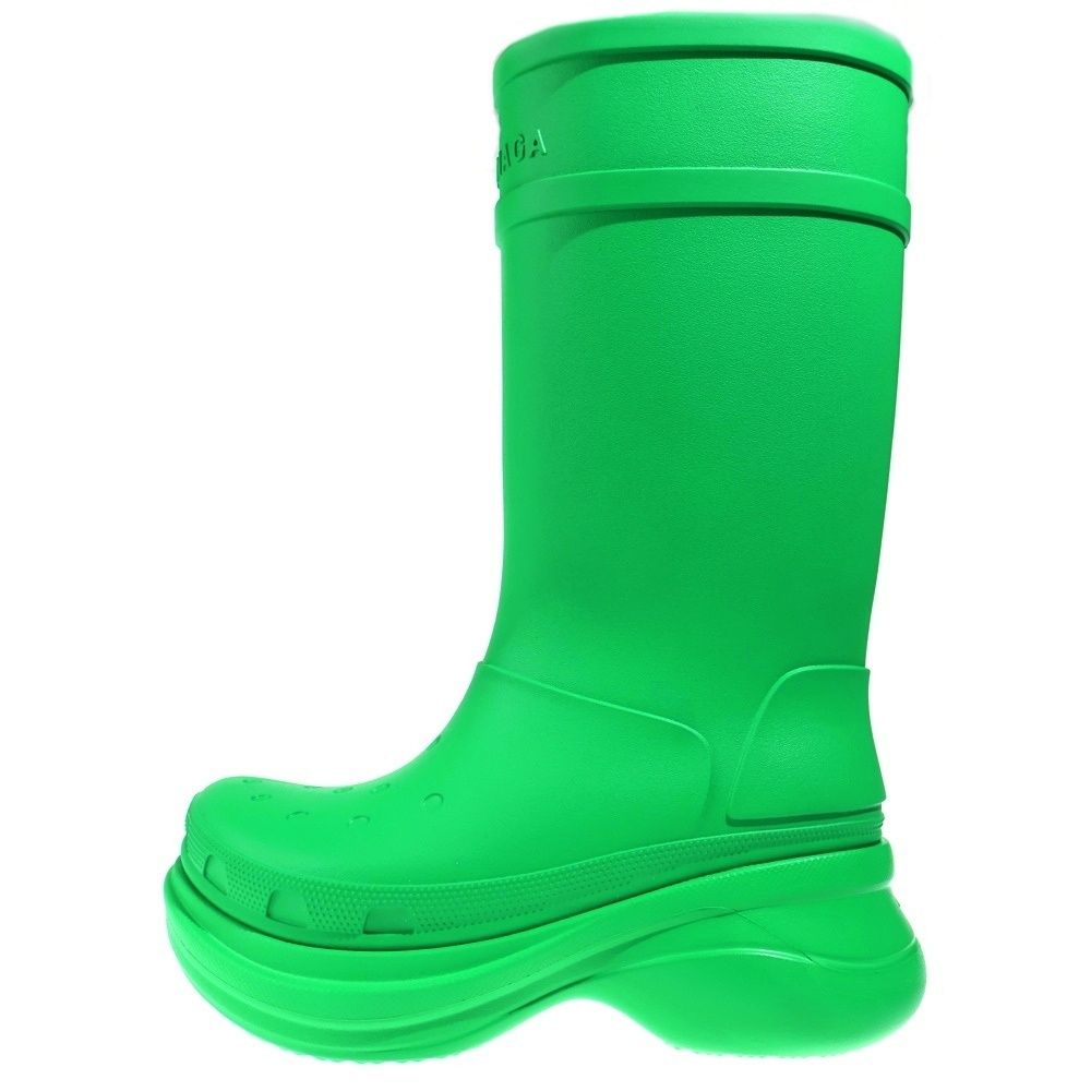 Balenciaga Rubber Crocs Boots Long Green