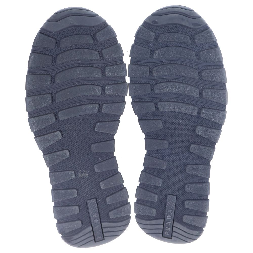 Prada Re-Nylon Suede Leather Replacement Low Cut Sneakers Navy — view 5