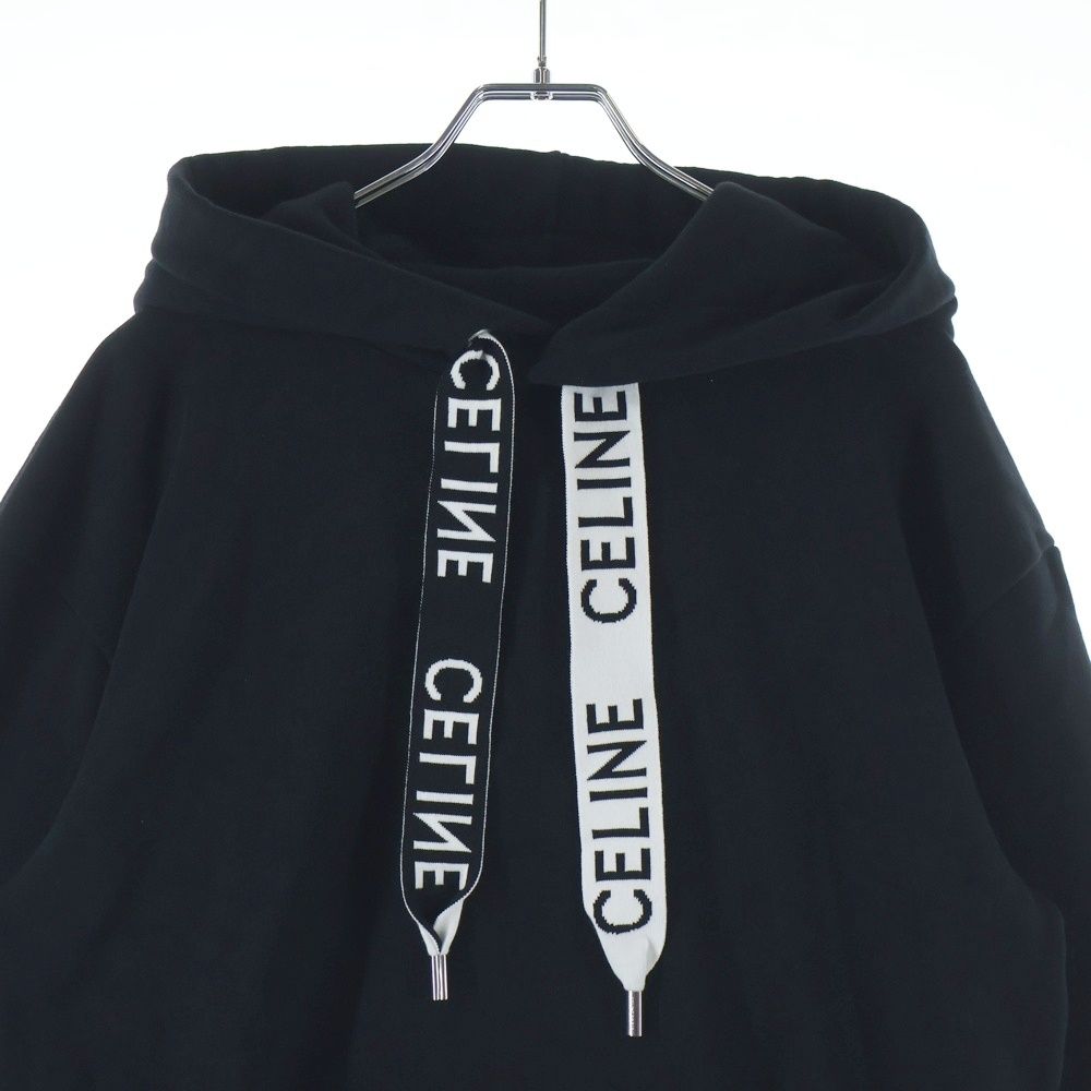 Celine Lou's Hoodie Cotton Fleece Pullover Sweatshirt Black — view 3