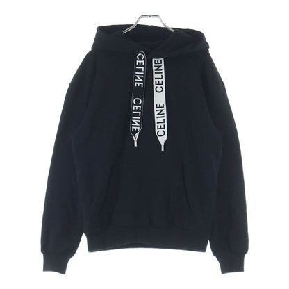 Celine Lou's Hoodie Cotton Fleece Pullover Sweatshirt Black