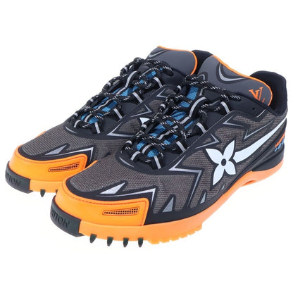 Louis Vuitton LV Sprint Line Low Cut Sneakers Shoes Gray Orange — view 2