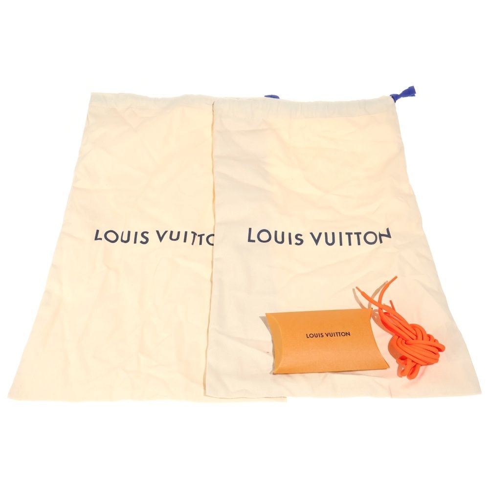 Louis Vuitton LV Sprint Line Low Cut Sneakers Shoes Gray Orange — view 6