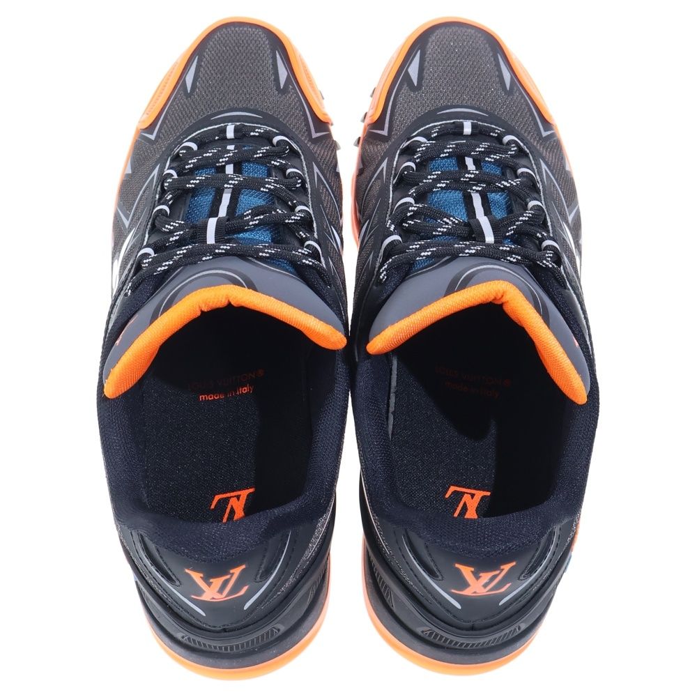 Louis Vuitton LV Sprint Line Low Cut Sneakers Shoes Gray Orange — view 4