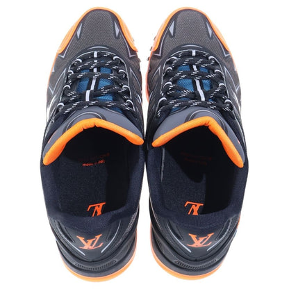 Louis Vuitton LV Sprint Line Low Cut Sneakers Shoes Gray Orange — view 4
