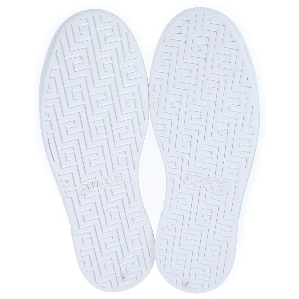 Gucci Ace Studded Multiplication Low Cut Sneakers White — view 5