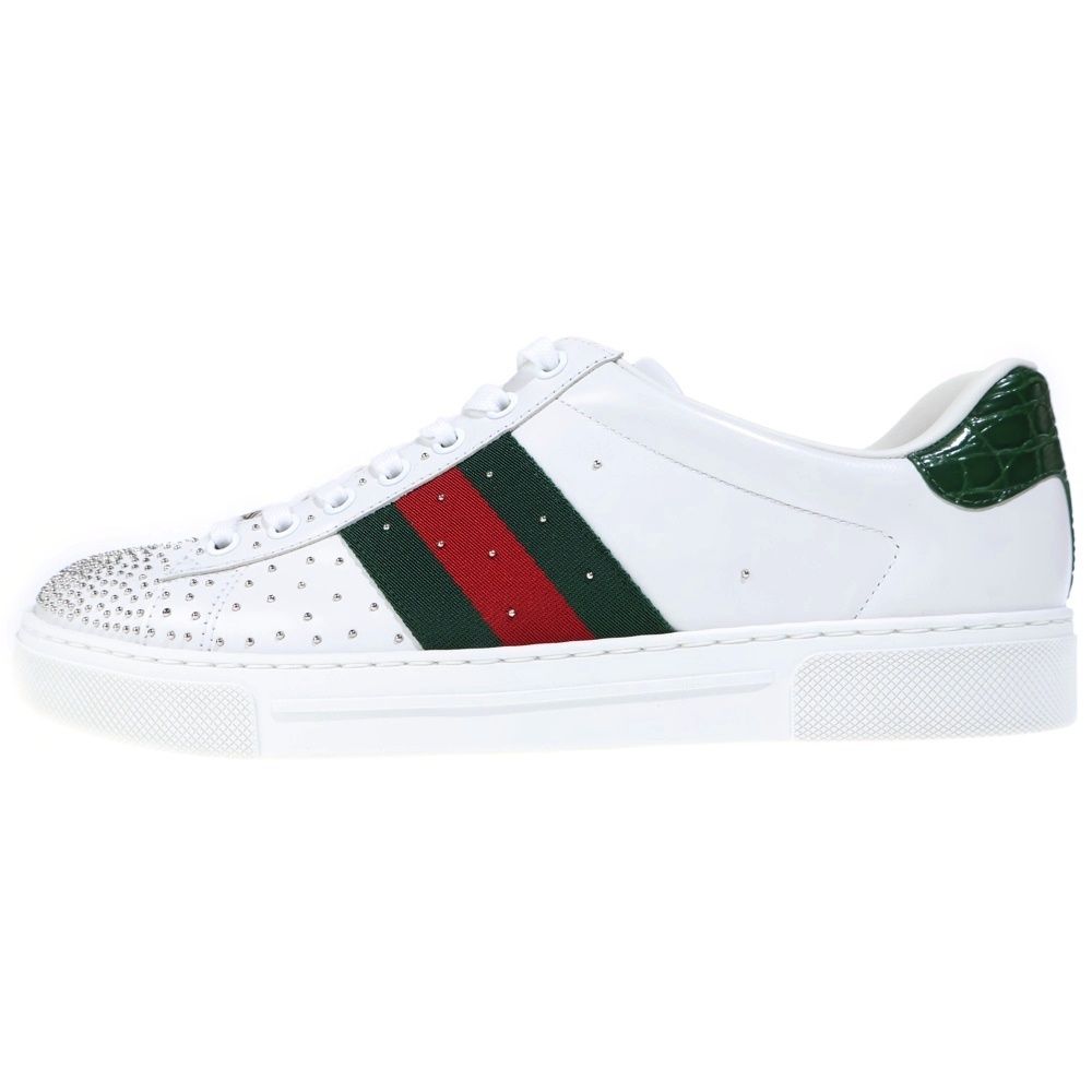 Gucci Ace Studded Multiplication Low Cut Sneakers White