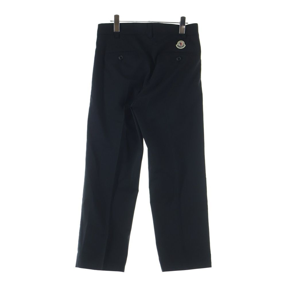Moncler Pantalone Sportivo 2 Tuck Button Fly Wool Polyester Trousers Pants Black — view 2