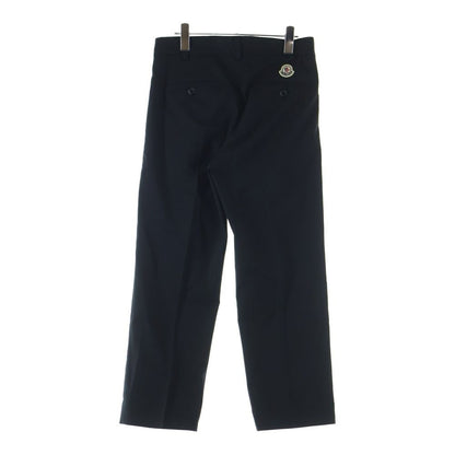 Moncler Pantalone Sportivo 2 Tuck Button Fly Wool Polyester Trousers Pants Black — view 2