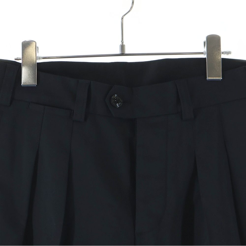 Moncler Pantalone Sportivo 2 Tuck Button Fly Wool Polyester Trousers Pants Black — view 3
