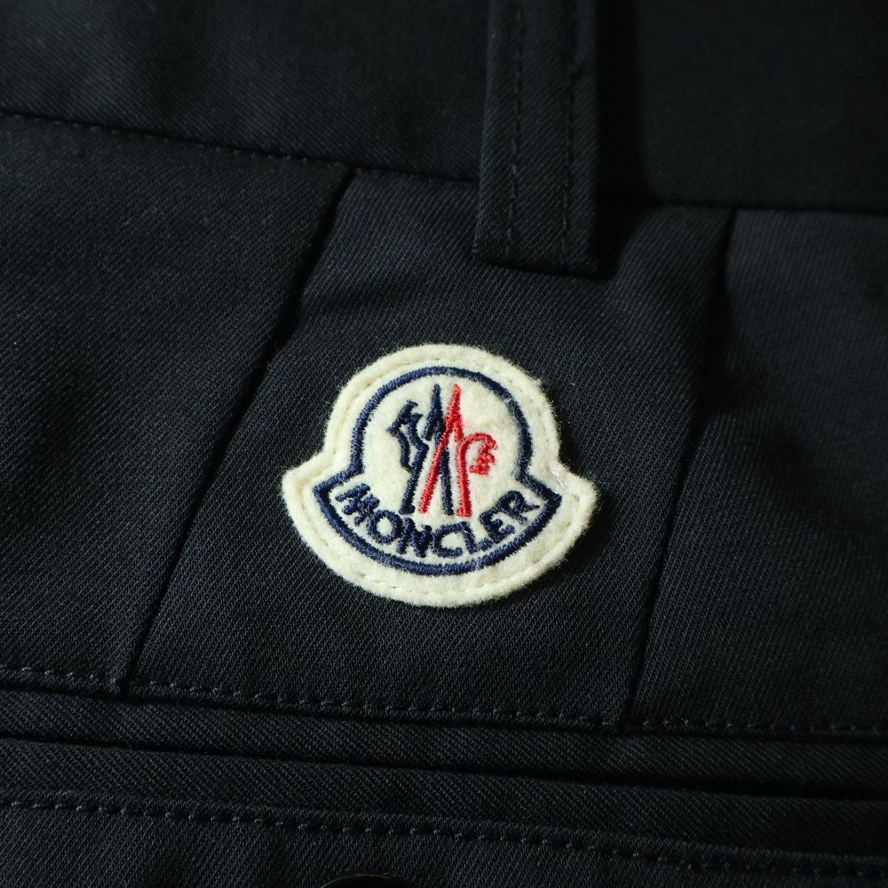 Moncler Pantalone Sportivo 2 Tuck Button Fly Wool Polyester Trousers Pants Black — view 7
