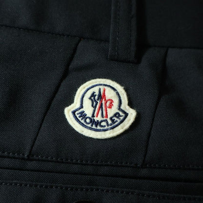 Moncler Pantalone Sportivo 2 Tuck Button Fly Wool Polyester Trousers Pants Black — view 7