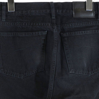 Balenciaga Dameged Straight Jeans Distressed Wide Denim Pants Black — view 4