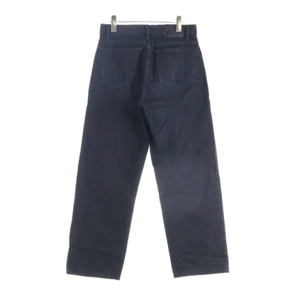 Balenciaga Dameged Straight Jeans Distressed Wide Denim Pants Black — view 2