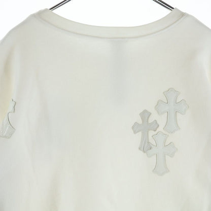 Chrome Hearts Not Crew Neck Sweatshirt Patent Leather Cross Patch White — view 4