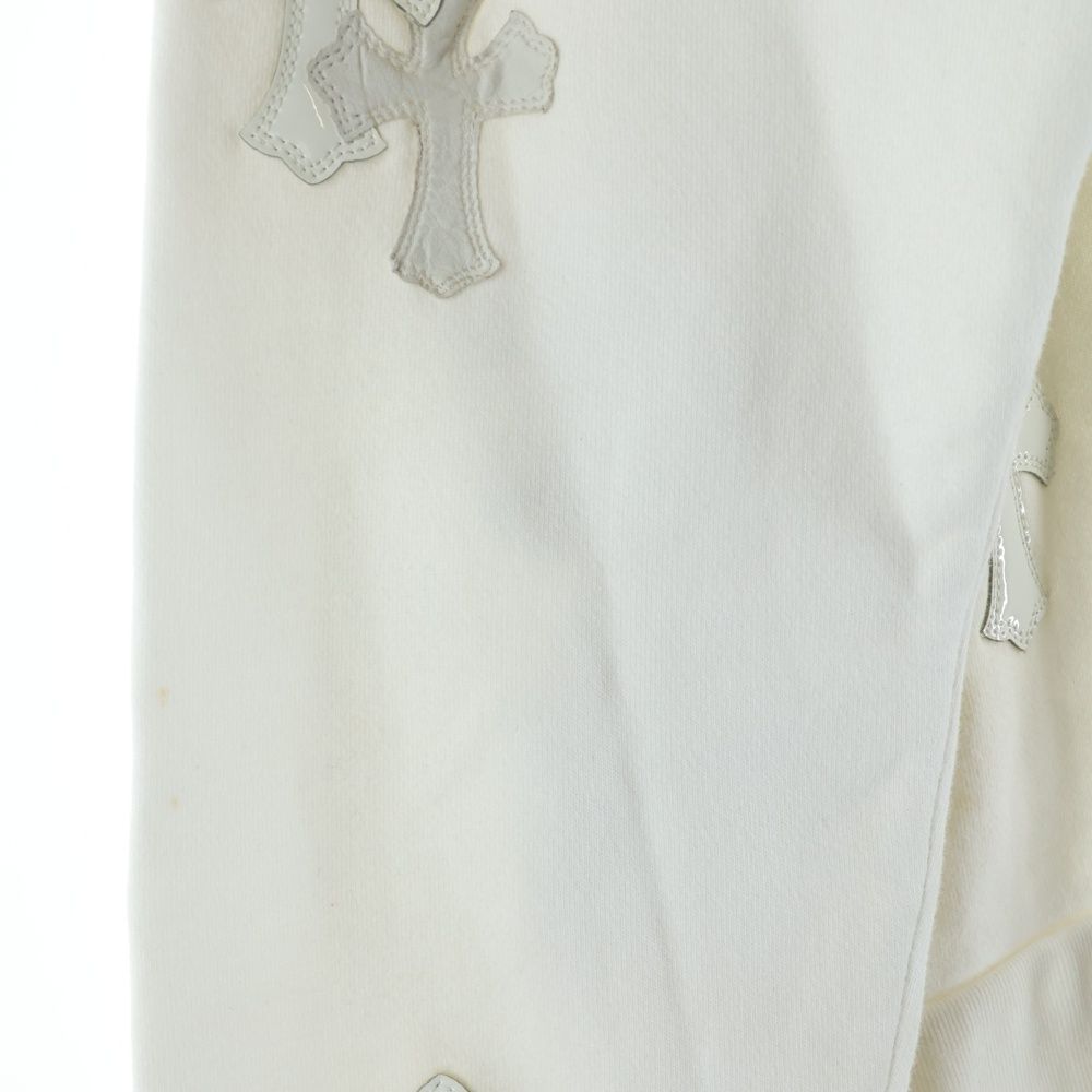 Chrome Hearts Not Crew Neck Sweatshirt Patent Leather Cross Patch White — view 6