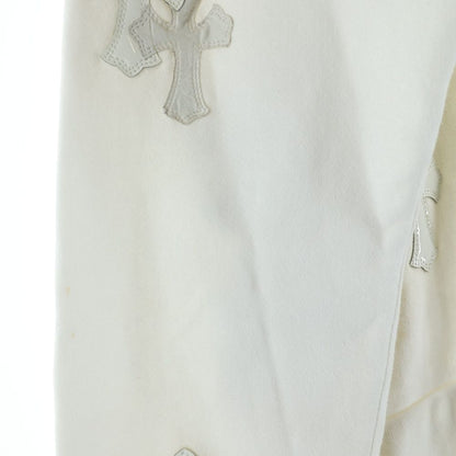 Chrome Hearts Not Crew Neck Sweatshirt Patent Leather Cross Patch White — view 6