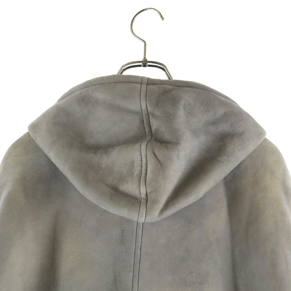 Prada Shearling Zip Up Hoodie Gray — view 4