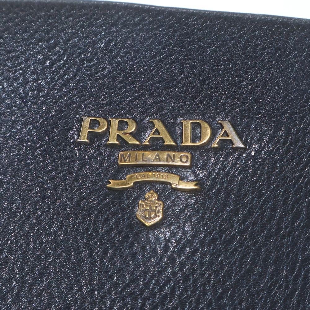 Prada Logo Long Boots Black Leather — view 6