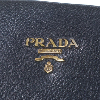 Prada Logo Long Boots Black Leather — view 6