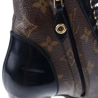 Louis Vuitton Star Trail Line Monogram Leather Side Zip Heels Ankle Short Boots — view 6