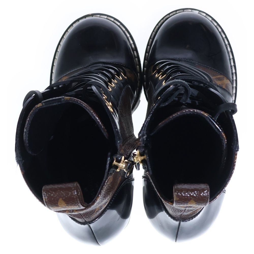 Louis Vuitton Star Trail Line Monogram Leather Side Zip Heels Ankle Short Boots — view 4