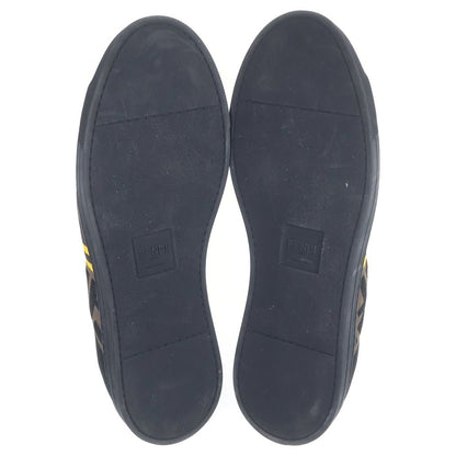 Fendi Knit Sneakers Low Cut Shoes Black Yellow Brown — view 5
