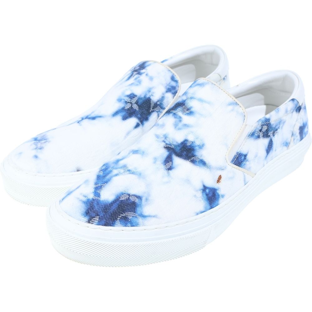 Louis Vuitton Trocade Line Slip Ons Low Cut Sneakers White Blue — view 2