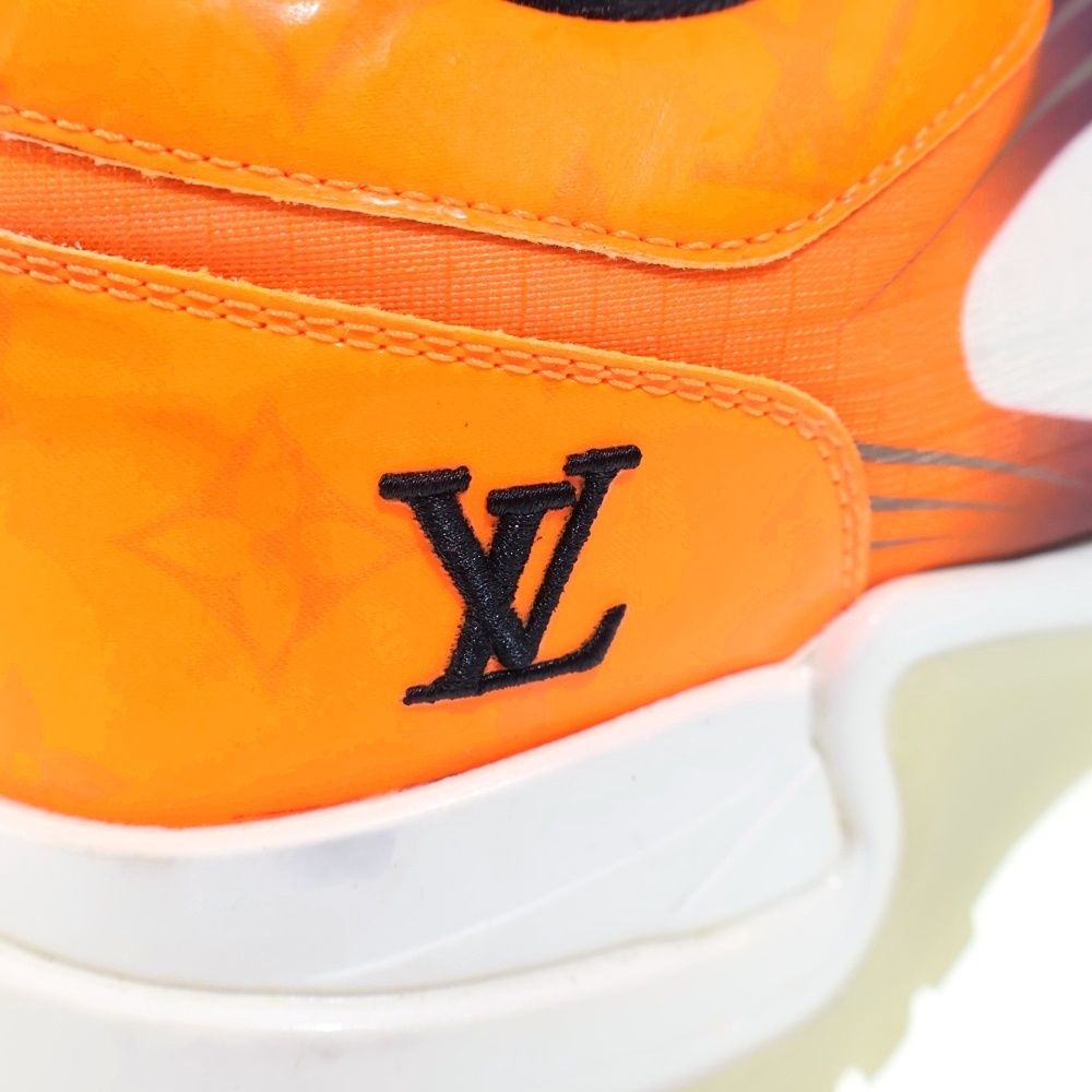 Louis Vuitton Run Away Line Sneakers Damier Low Cut Shoes Orange — view 6