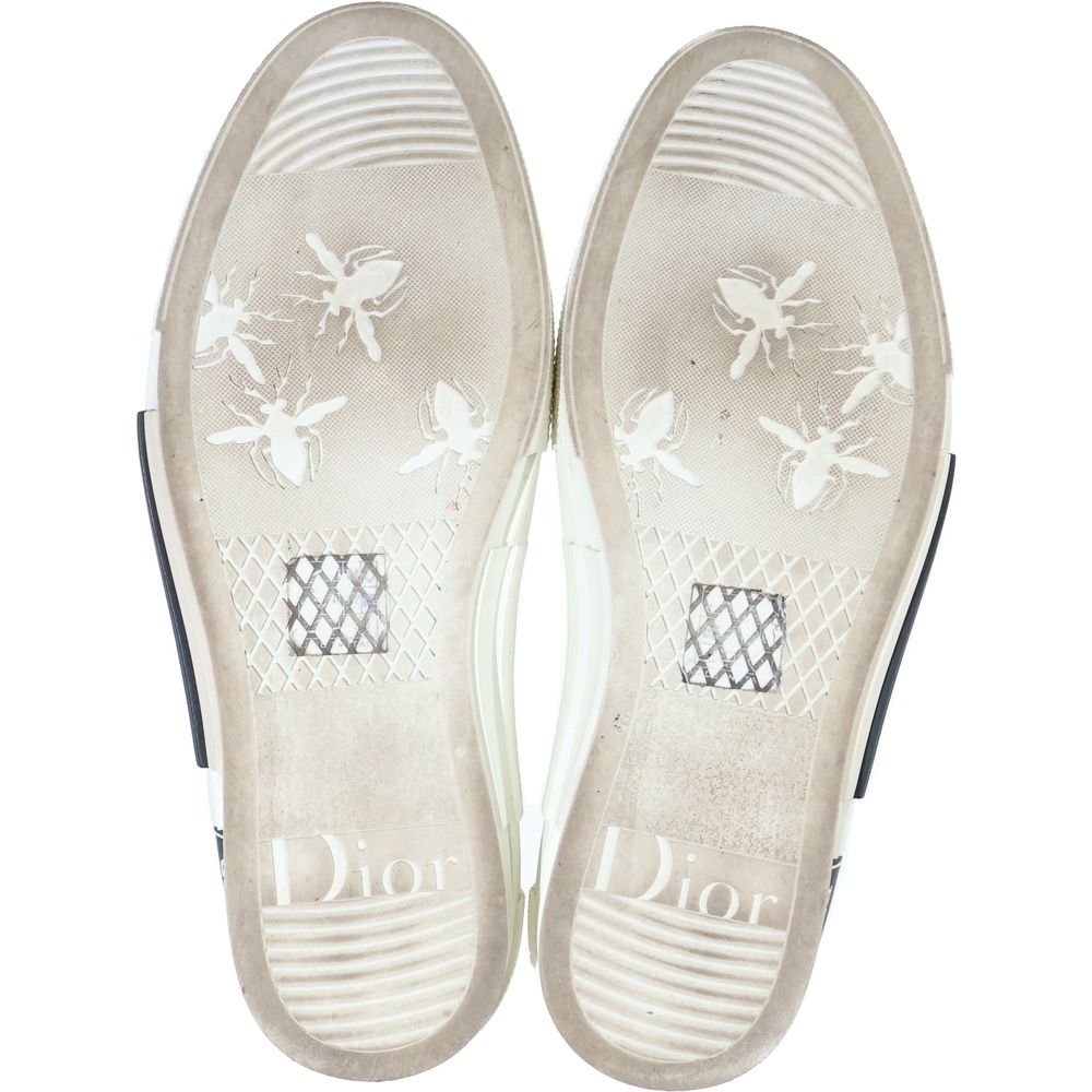 Dior High Top Oblique Sneakers All Over Pattern Cut White Black — view 5