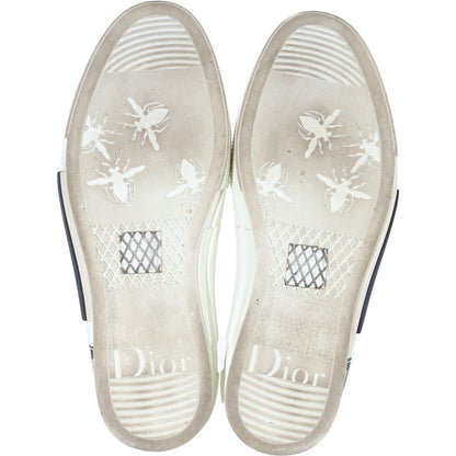 Dior High Top Oblique Sneakers All Over Pattern Cut White Black — view 5