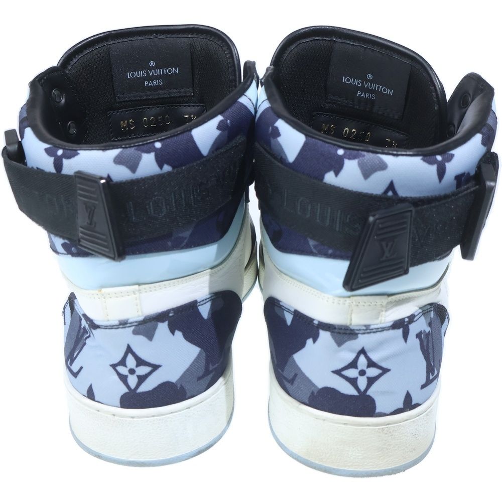 Louis Vuitton Rivoli Line High Cut Sneakers Shoes Blue White 7.5 — view 3