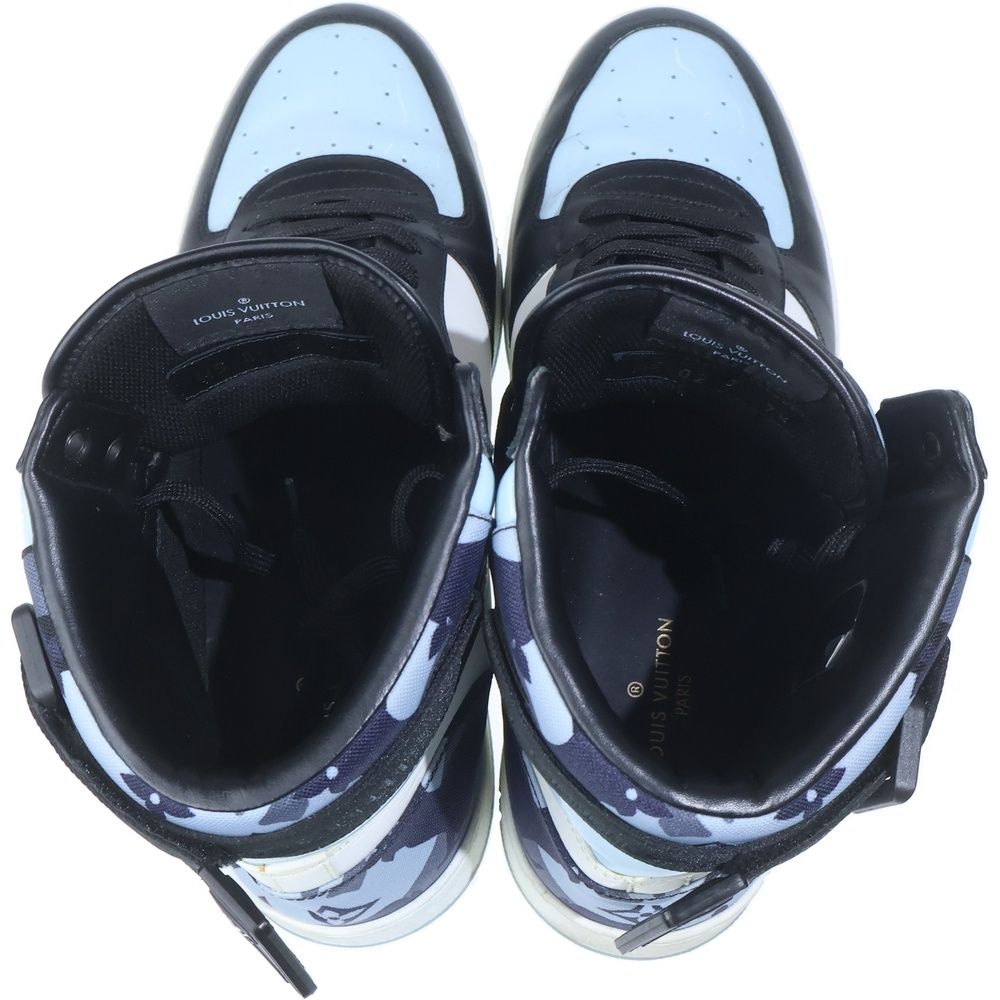 Louis Vuitton Rivoli Line High Cut Sneakers Shoes Blue White 7.5 — view 4