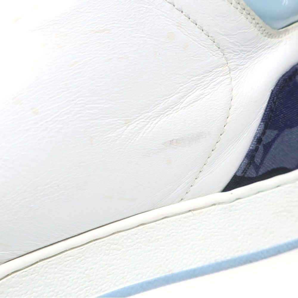 Louis Vuitton Rivoli Line High Cut Sneakers Shoes Blue White 7.5 — view 6