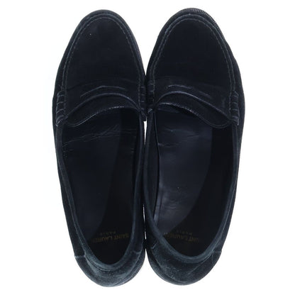 Saint Laurent Paris Suede Loafers Black — view 4