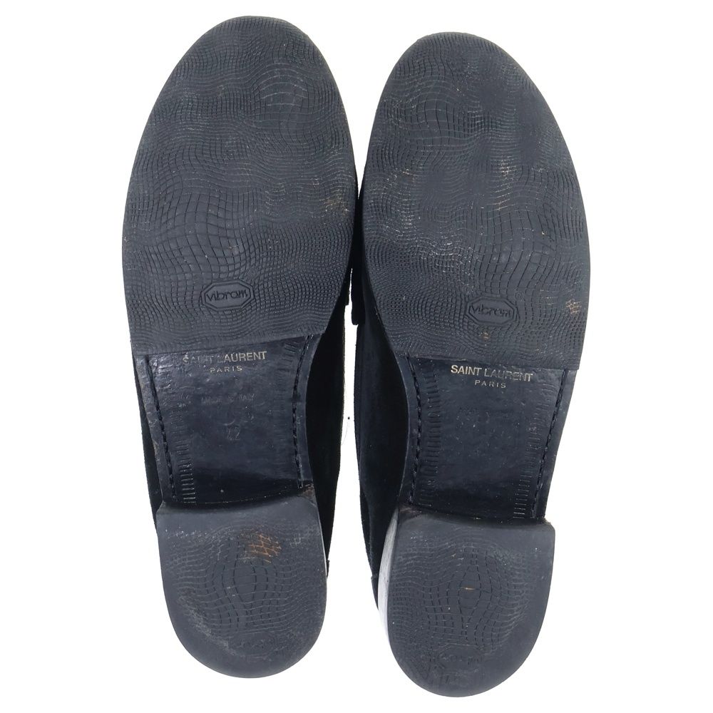 Saint Laurent Paris Suede Loafers Black — view 5