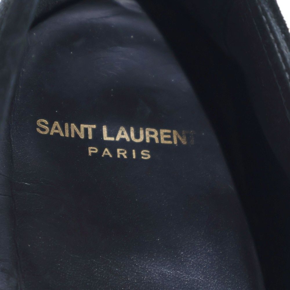 Saint Laurent Paris Suede Loafers Black — view 6